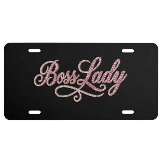 Boss Lady Aluminum License Plate (Front)