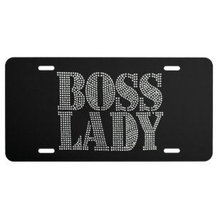 Boss Lady Aluminum License Plate