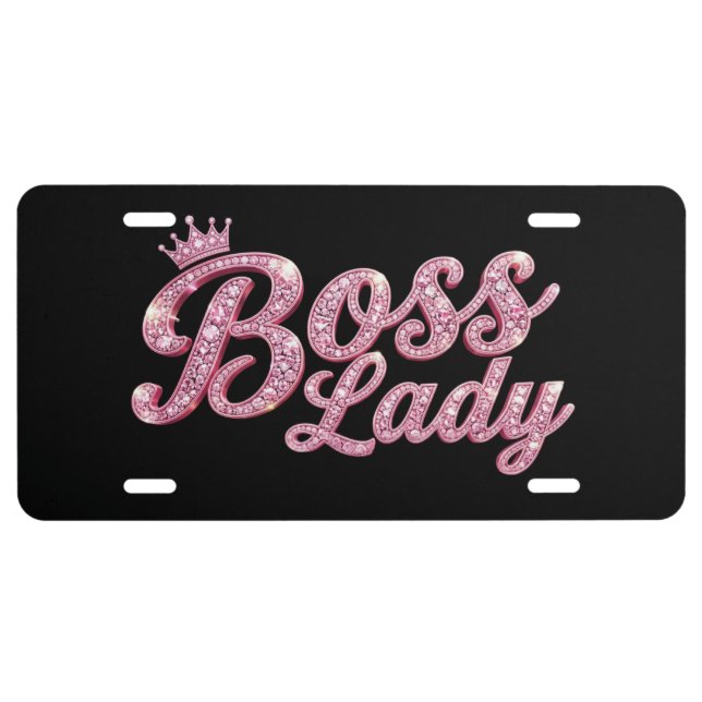 Boss Lady Aluminum License Plate (Front)