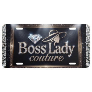 Boss Lady Aluminum License Plate