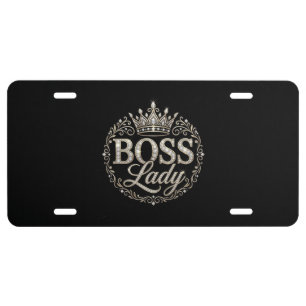 Boss Lady Aluminum License Plate
