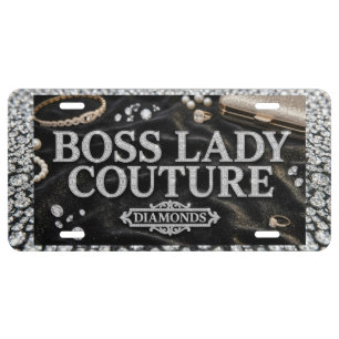 Boss Lady Aluminum License Plate