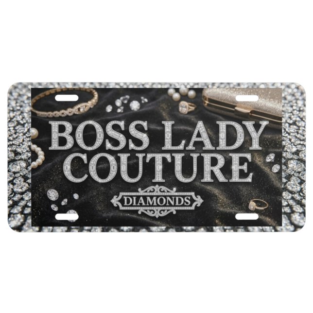 Boss Lady Aluminum License Plate (Front)