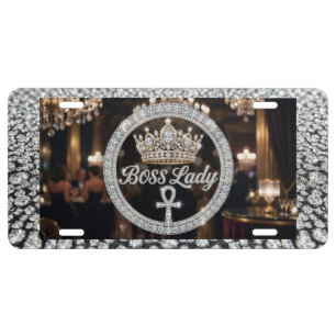 Boss Lady Aluminum License Plate