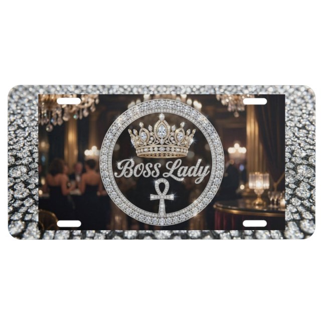 Boss Lady Aluminum License Plate (Front)