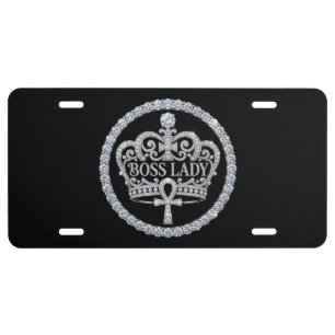 Boss Lady Aluminum License Plate
