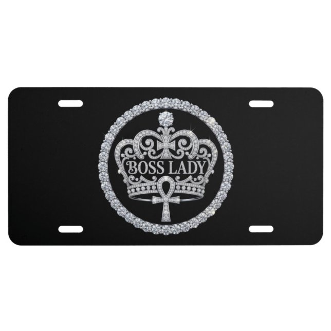 Boss Lady Aluminum License Plate (Front)