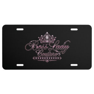 Boss Lady Aluminum License Plate