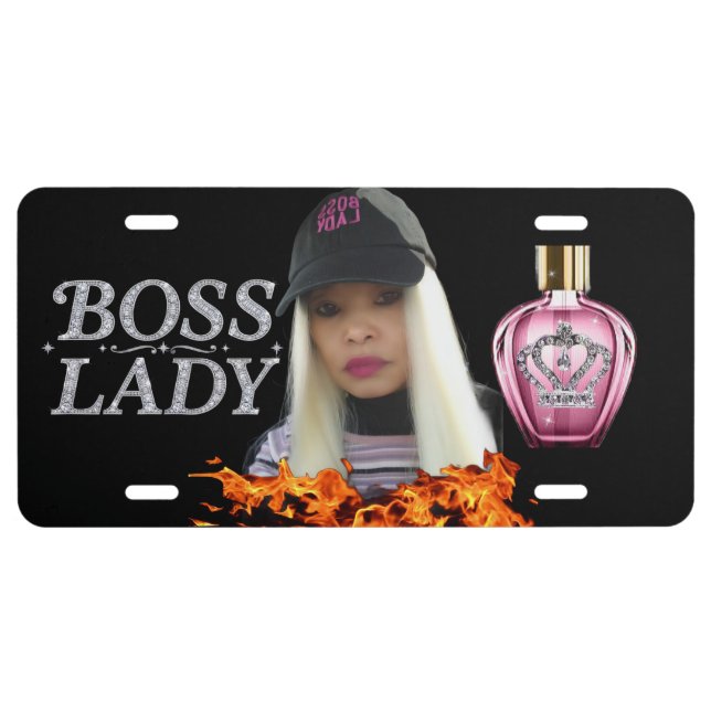 Boss Lady Aluminum License Plate (Front)