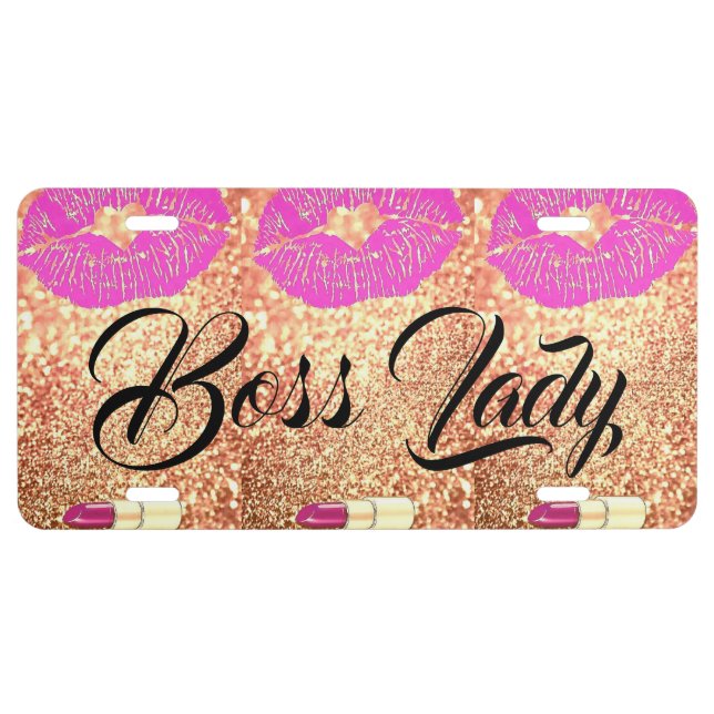 Boss Lady Aluminum License Plate (Front)