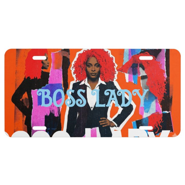 Boss Lady Aluminum License Plate (Front)