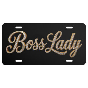 Boss Lady Aluminum License Plate