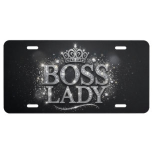 Boss Lady Aluminum License Plate