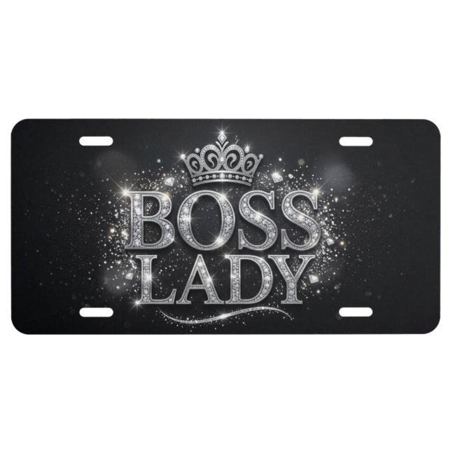 Boss Lady Aluminum License Plate (Front)