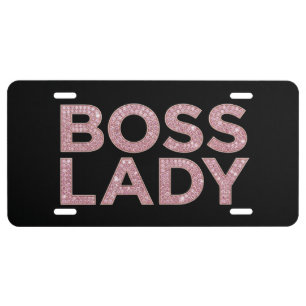 Boss Lady Aluminum License Plate