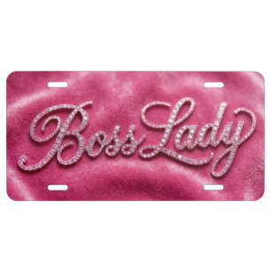 Boss Lady Aluminum License Plate