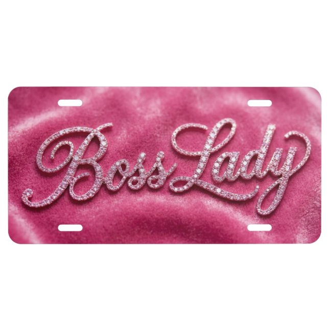 Boss Lady Aluminum License Plate (Front)