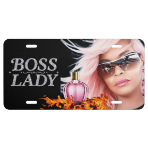 Boss Lady Aluminum License Plate