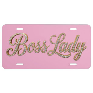 Boss Lady Aluminum License Plate