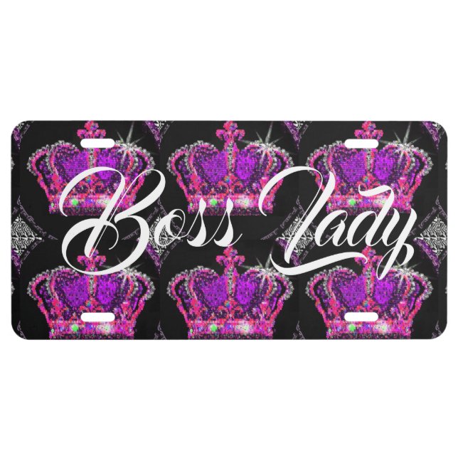 Boss Lady Aluminum License Plate (Front)