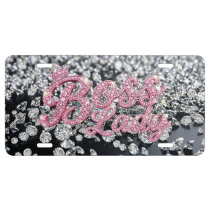 Boss Lady Aluminum License Plate