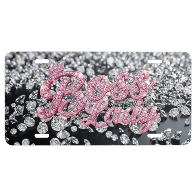 Boss Lady Aluminum License Plate (Front)