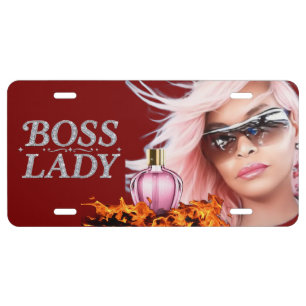 Boss Lady Aluminum License Plate