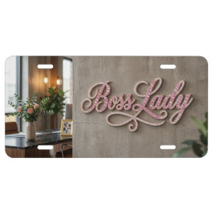 Boss Lady Aluminum License Plate