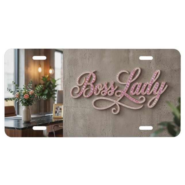 Boss Lady Aluminum License Plate (Front)