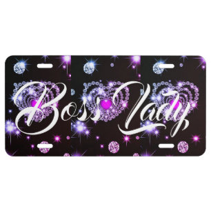 Boss Lady Aluminum License Plate