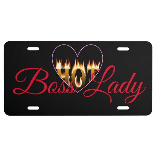 Boss Lady Aluminum License Plate (Front)
