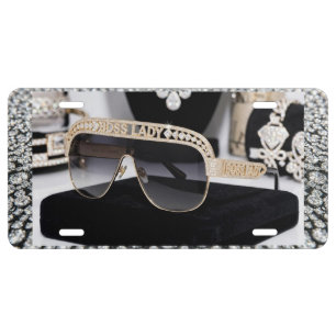 Boss Lady Aluminum License Plate