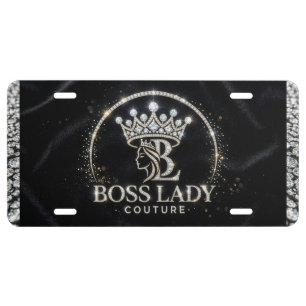 Boss Lady Aluminum License Plate