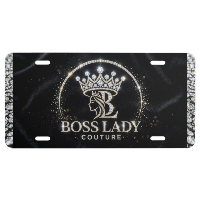 Boss Lady Aluminum License Plate (Front)