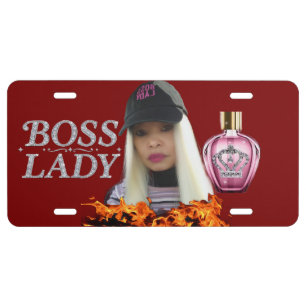 Boss Lady Aluminum License Plate