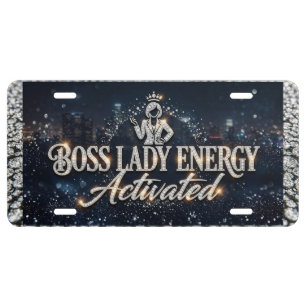 Boss Lady Aluminum License Plate