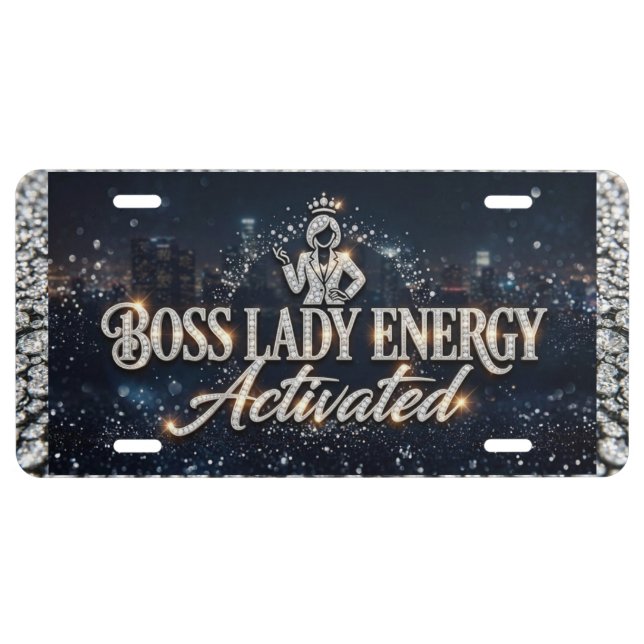 Boss Lady Aluminum License Plate (Front)