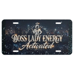 Boss Lady Aluminum License Plate