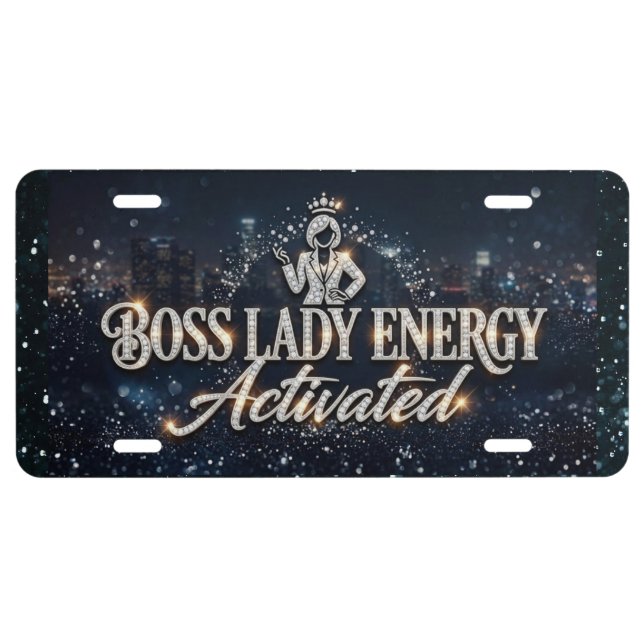 Boss Lady Aluminum License Plate (Front)