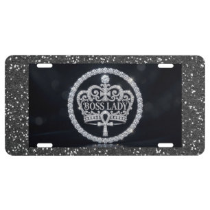 Boss Lady Aluminum License Plate