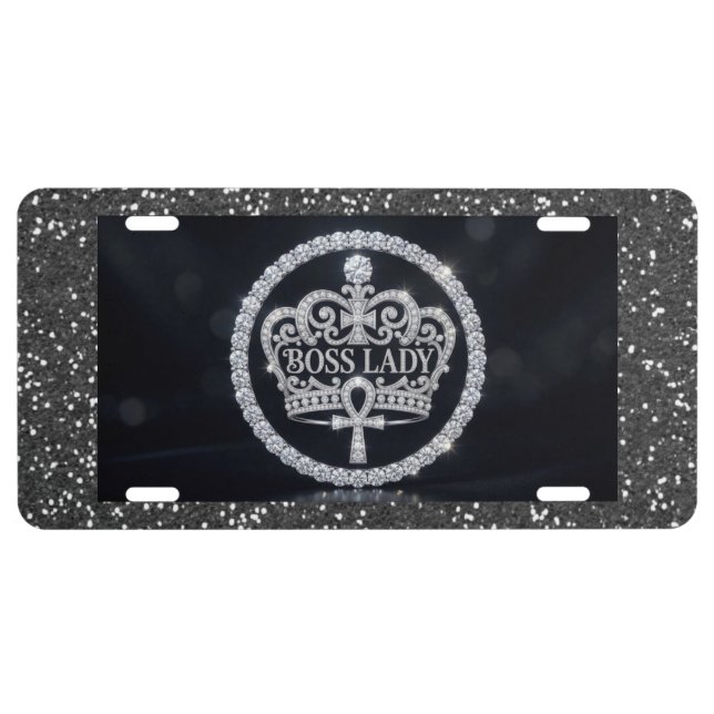 Boss Lady Aluminum License Plate (Front)