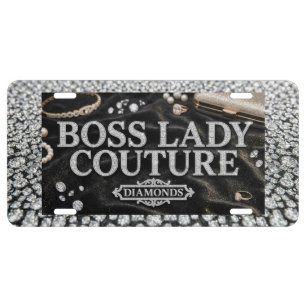 Boss Lady Aluminum License Plate