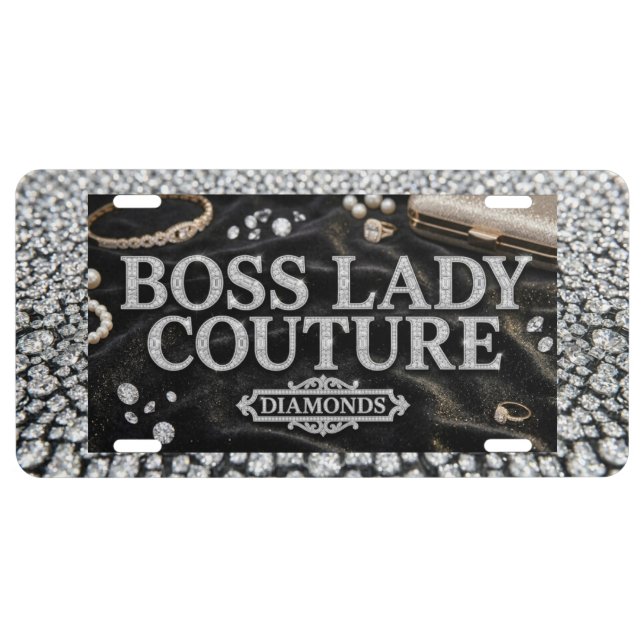Boss Lady Aluminum License Plate (Front)