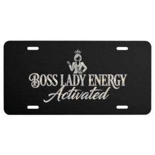 Boss Lady Aluminum License Plate
