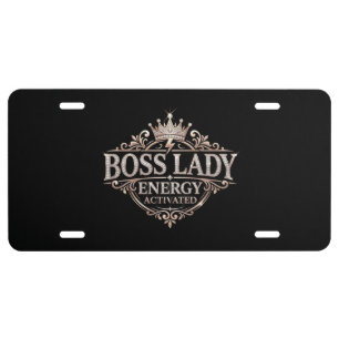 Boss Lady Aluminum License Plate