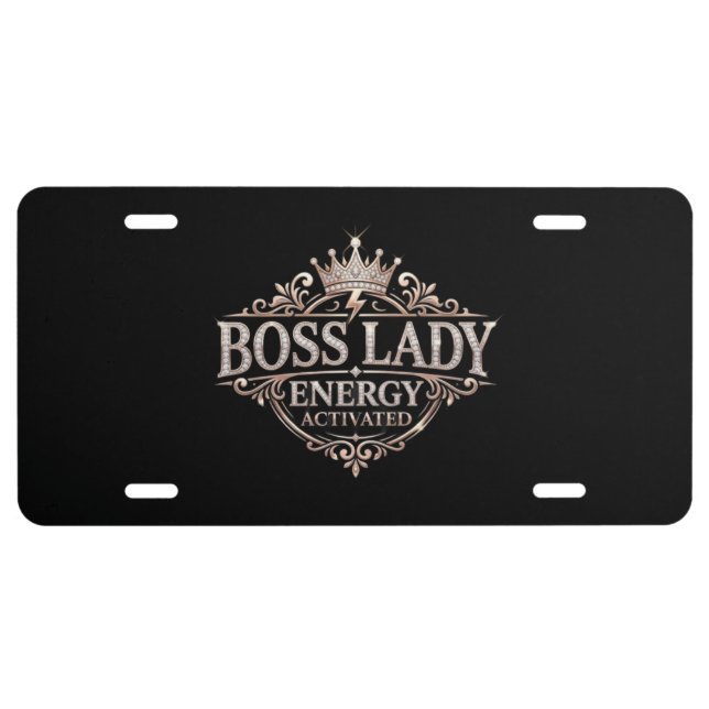 Boss Lady Aluminum License Plate (Front)