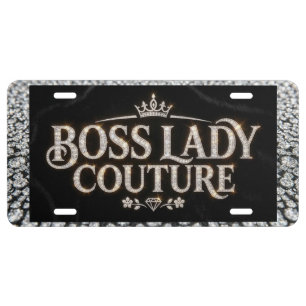 Boss Lady Aluminum License Plate