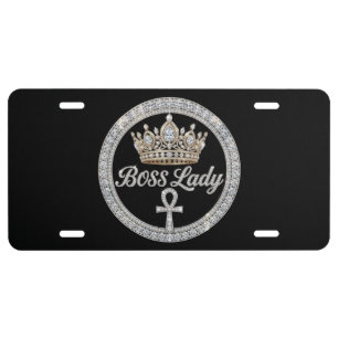 Boss Lady Aluminum License Plate