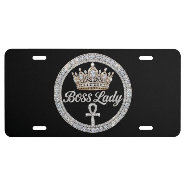 Boss Lady Aluminum License Plate (Front)
