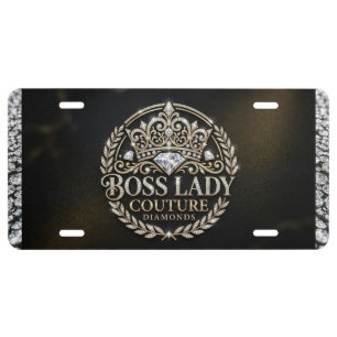 Boss Lady Aluminum License Plate